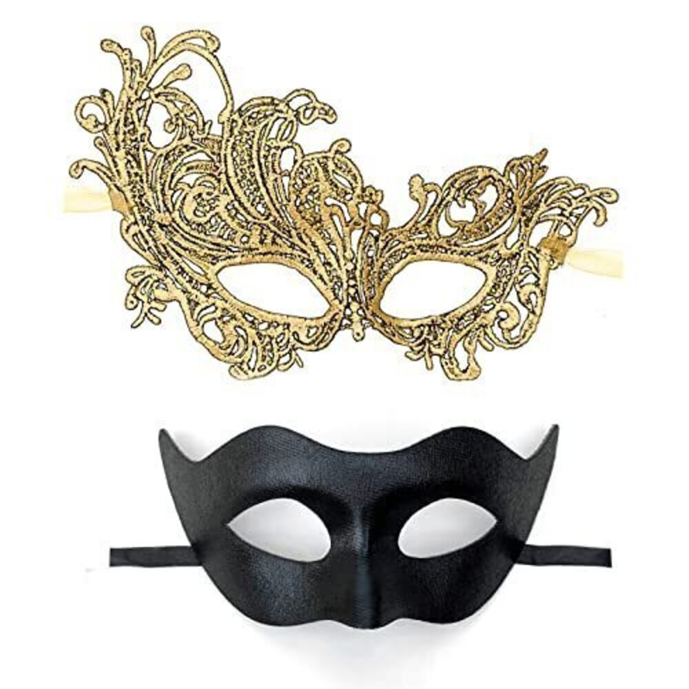 5045 Masquerade Mask Couples and Venetian Lace Mask Set, Specially